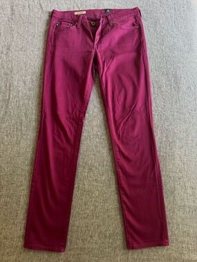 Ag Adriano Goldschmied Slim Skinny Jeans in Berry